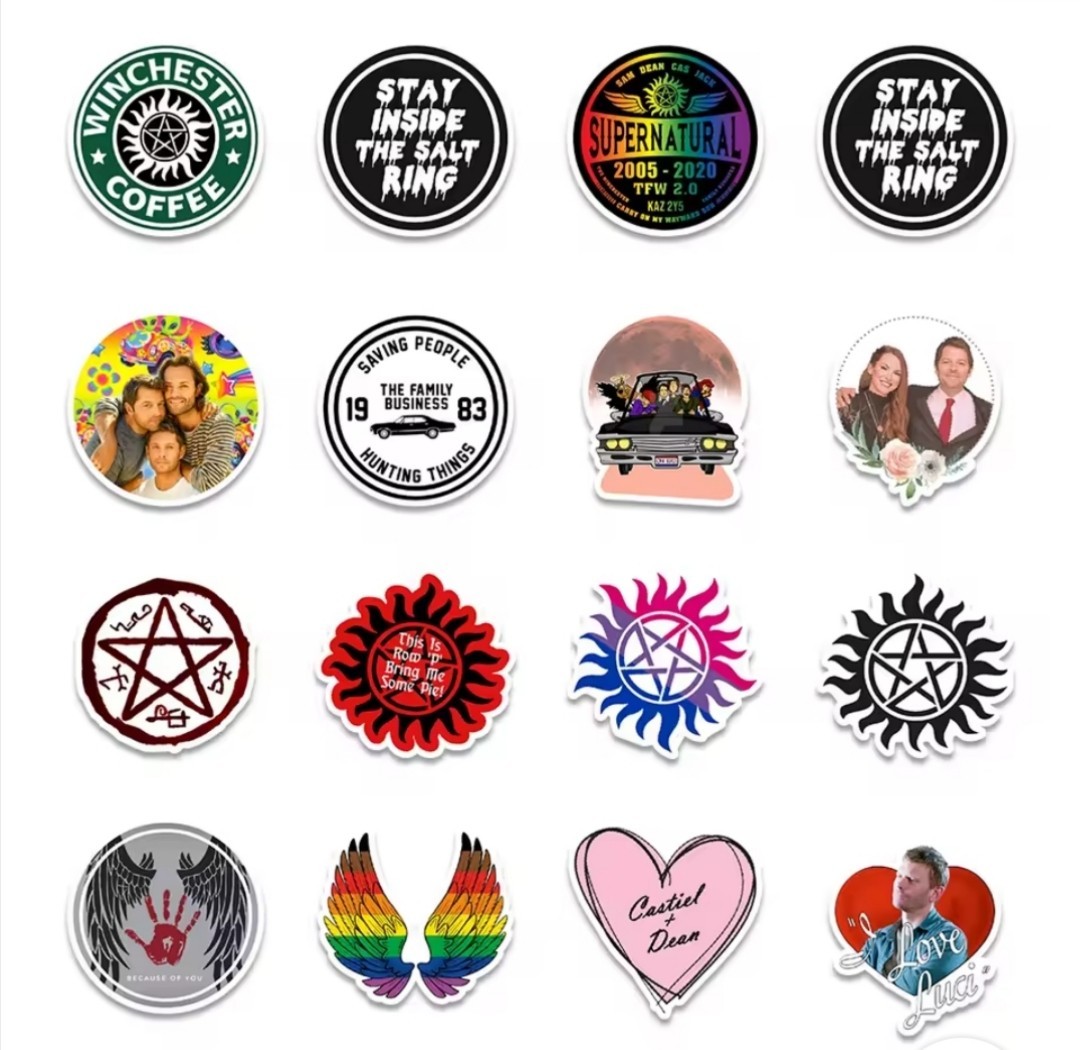 20 PCS Supernatural TV Show Stickers BRAND NEW 2nd Set