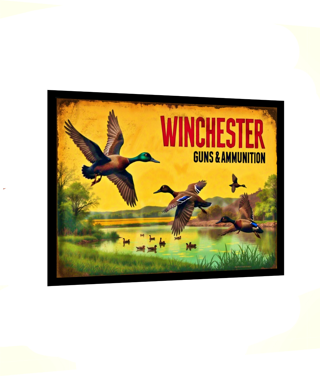 Winchester Rifles Guns Firearms Big Game Ammunition Sign Sticker 4 SIZES