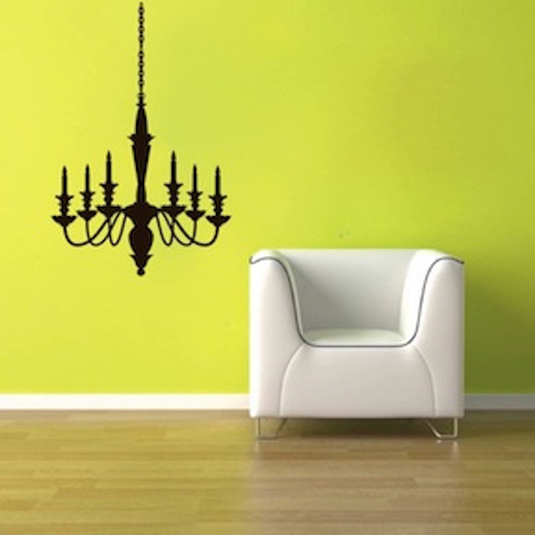Antique Chandelier Wall Decal Dining Room Wallpaper Fancy Removable Art, b78
