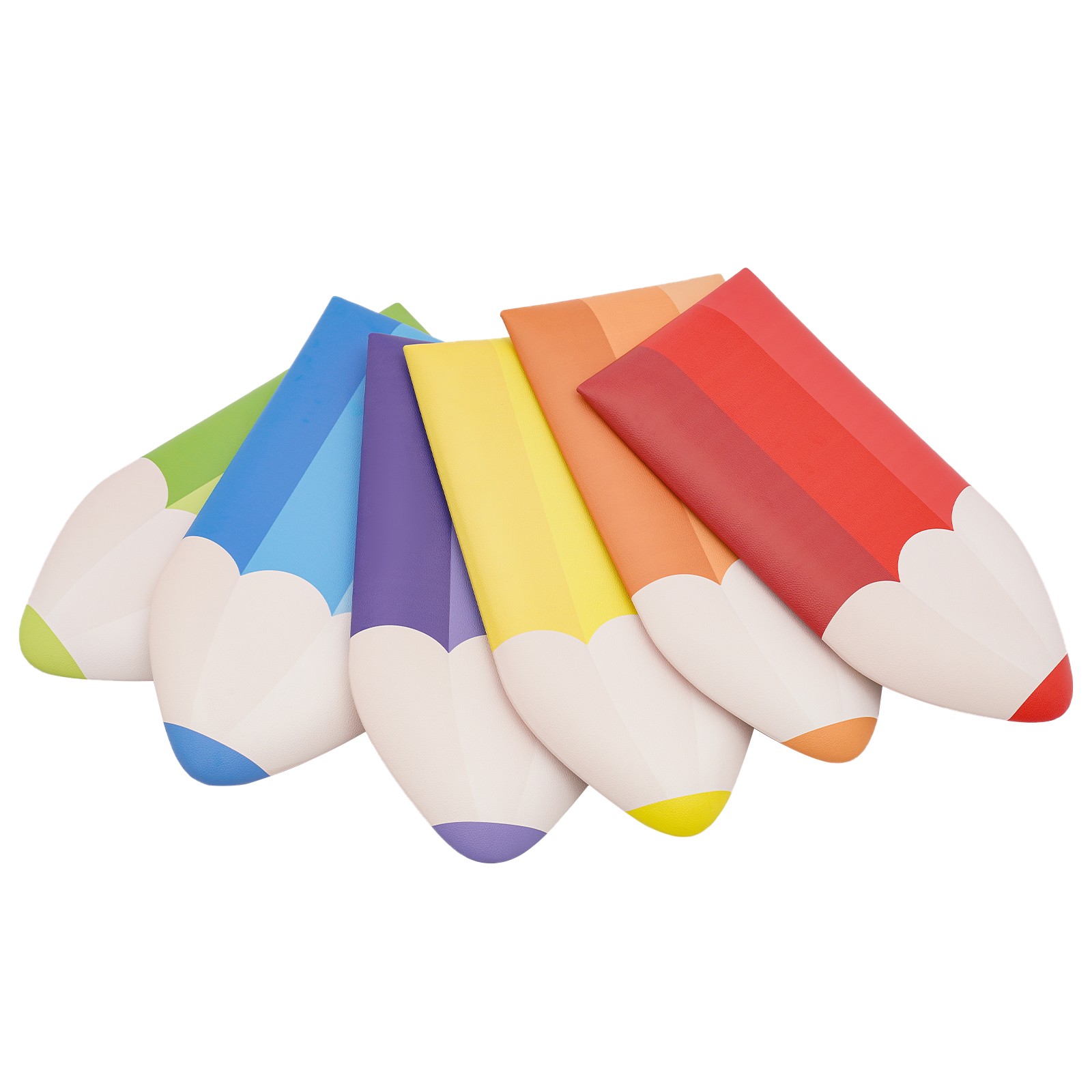 6Pcs 3D Pencil-Shaped Wall Padding for Kids Wall Mats Playroom Wall Protection
