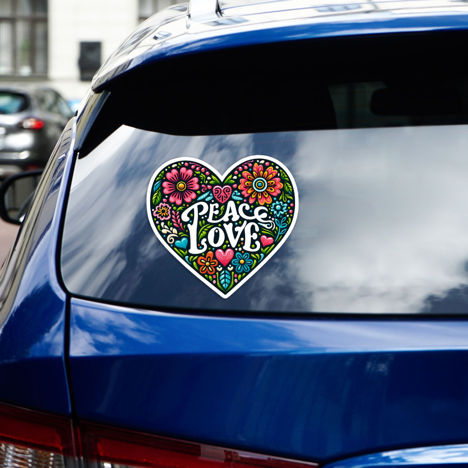 Peace Love Heart – Vinyl Decal Sticker – Car Window Laptop – #236