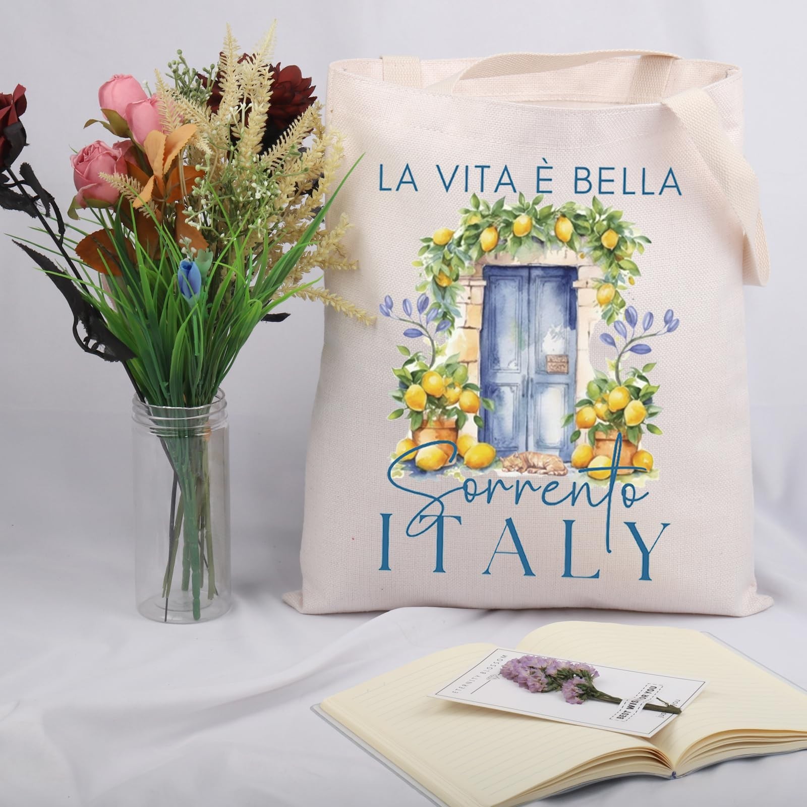 JNIAP Positano Italy Vacation Gift – Sorrento Lemon Tote Bag – Amalfi Coast I…
