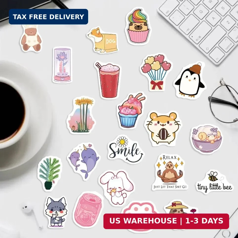 600 Pcs Cute Stickers Bulk for Kids Girls Teens Adults,Waterproof Cute Animal St
