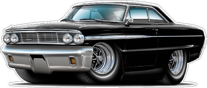 1964 Ford Galaxie 390 XL 4ft Long Wall Graphic Decal Sticker Man Cave Decor Boys