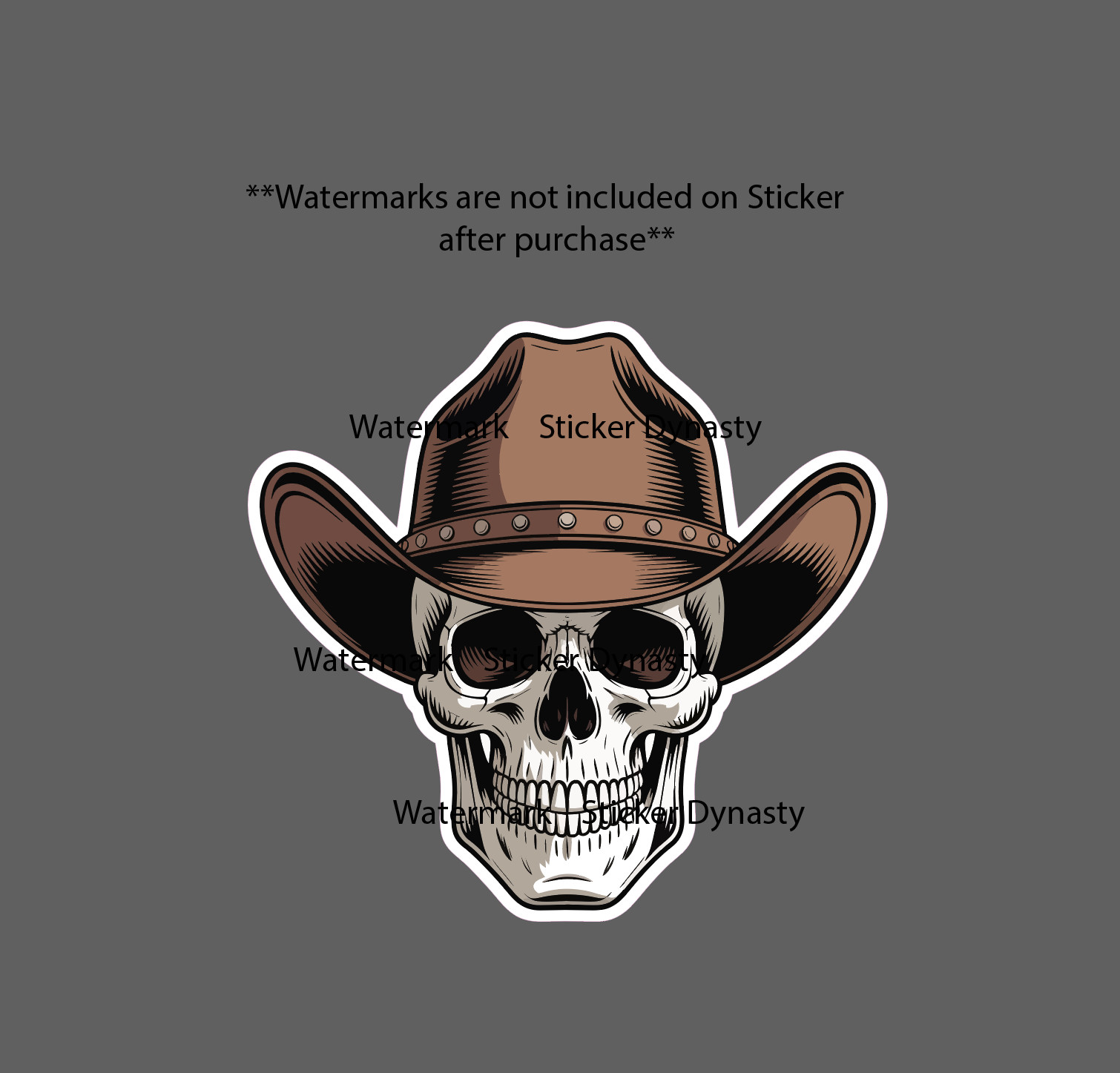 Cowboy Skull Sticker Waterproof Decal Country Western Rodeo Bones Home Gift NEW