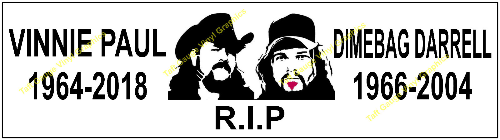 Vincent Vinnie Paul Dimebag Pantera Memorial Decal Bumber Sticker