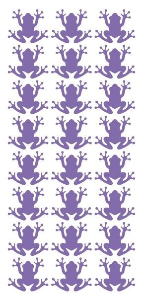 Frog Stickers Sticker Vinyl 1.20" DC34-043 Lavender