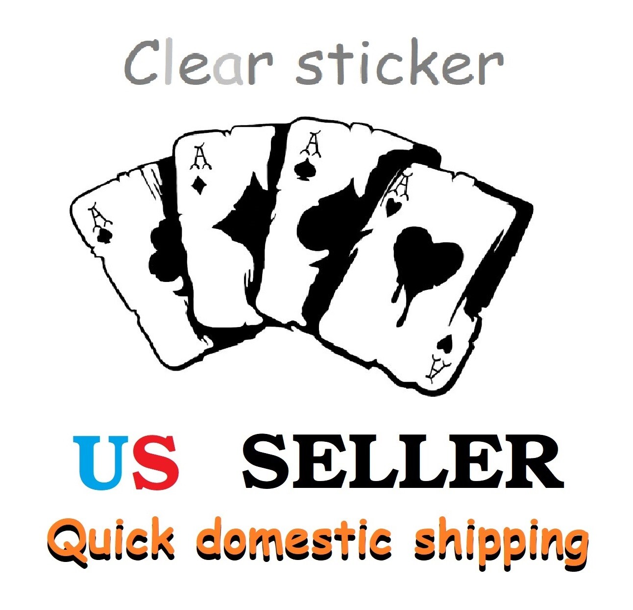 Poker sticker for car laptop door man cave