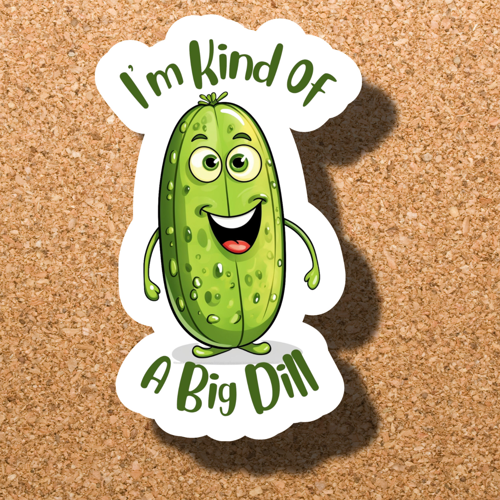 Big Dill PIckle Funny Humor 3" Vinyl Sticker
