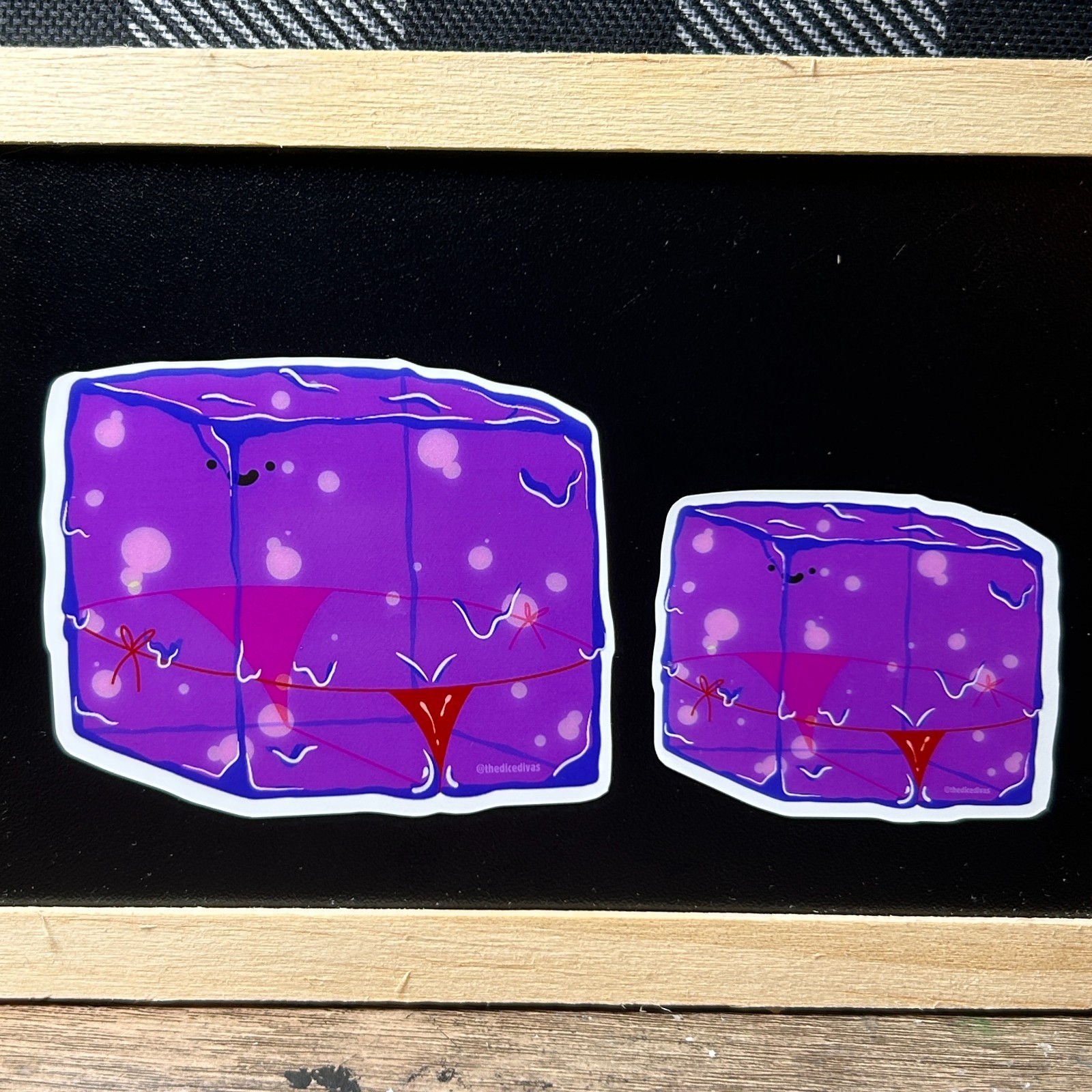 Sticker: Purple Naughty Cube – Gelatinous Cube, Ooze, Dungeons and Dragons, DND