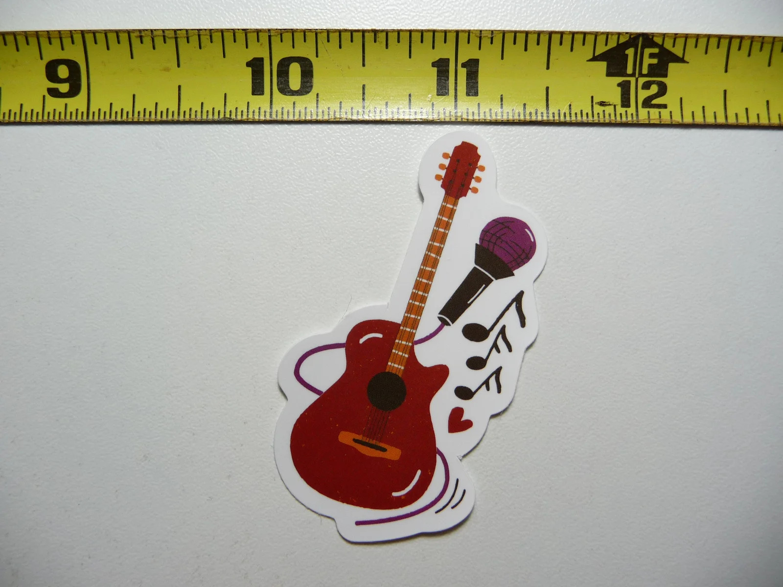 KARAOKE MICROPHONE ELECTRIC GUITAR SMALL STICKER DECAL BAND SONGS MUSICIAN