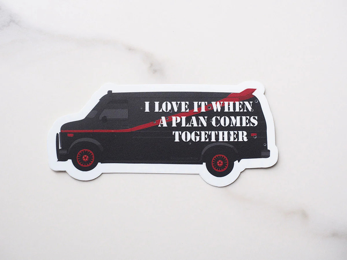 A Team Van TV Quote Sticker