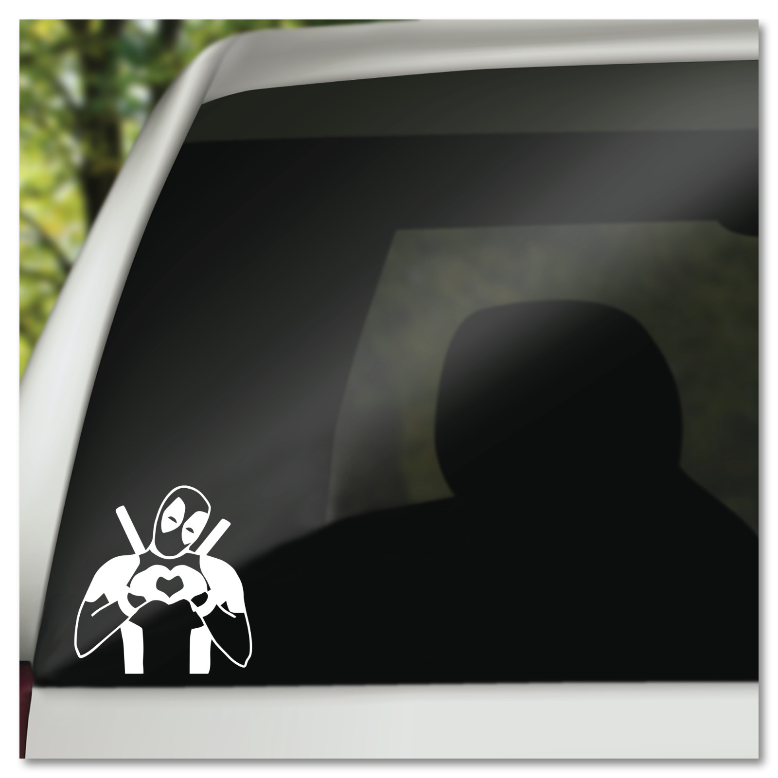 6" Deadpool Heart Hands Comic Book Superhero Vinyl Decal Sticker