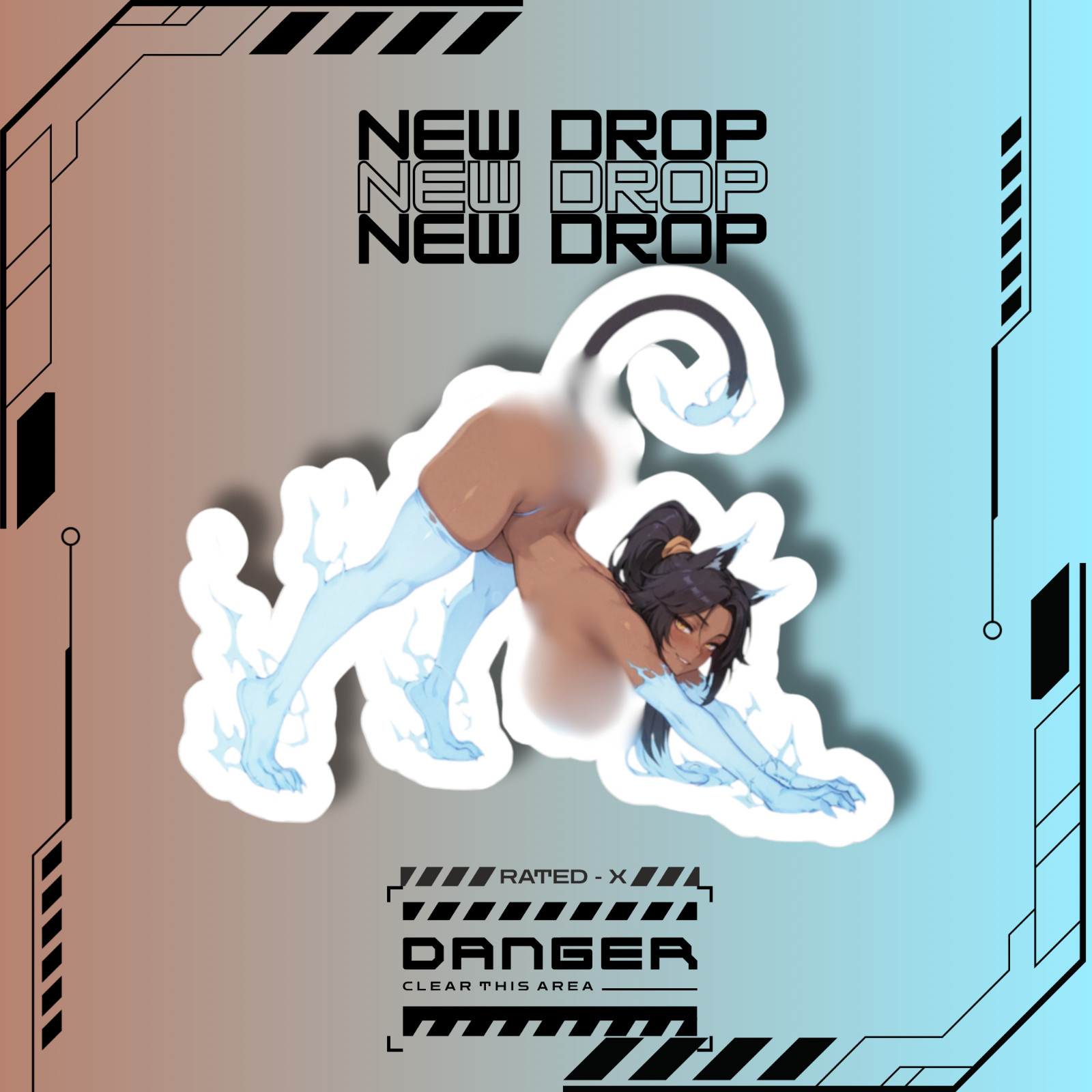 God of Thunder Yoruichi | Bleach Anime | Anime Girl Waifu Sticker Decal