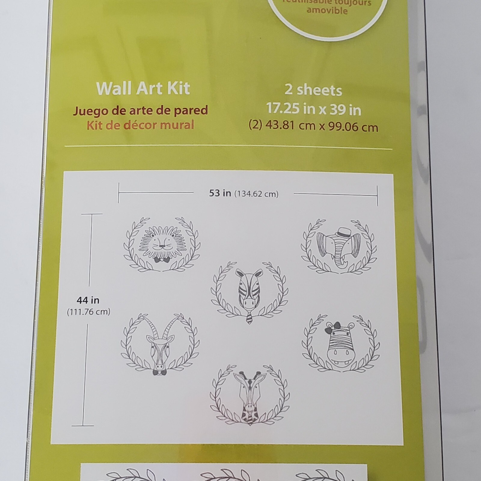 Wall Pops The Wild Bunch Wall Art Peel Stick Removable 2 Sheets