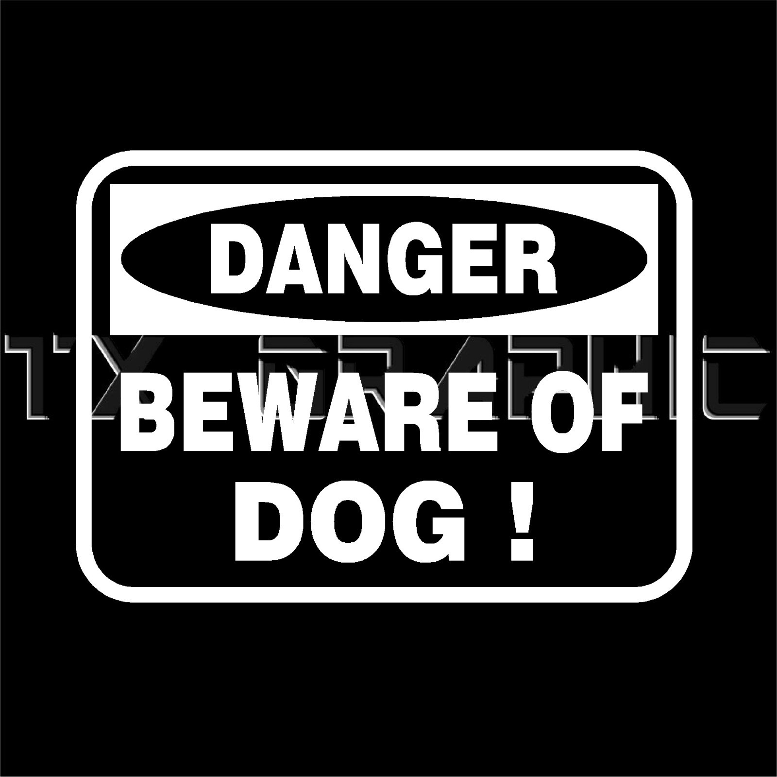 DANGER BEWARE OF DOG WARNING BUSINESS SIGN DECAL VINYL STICKER WINDOW WALL