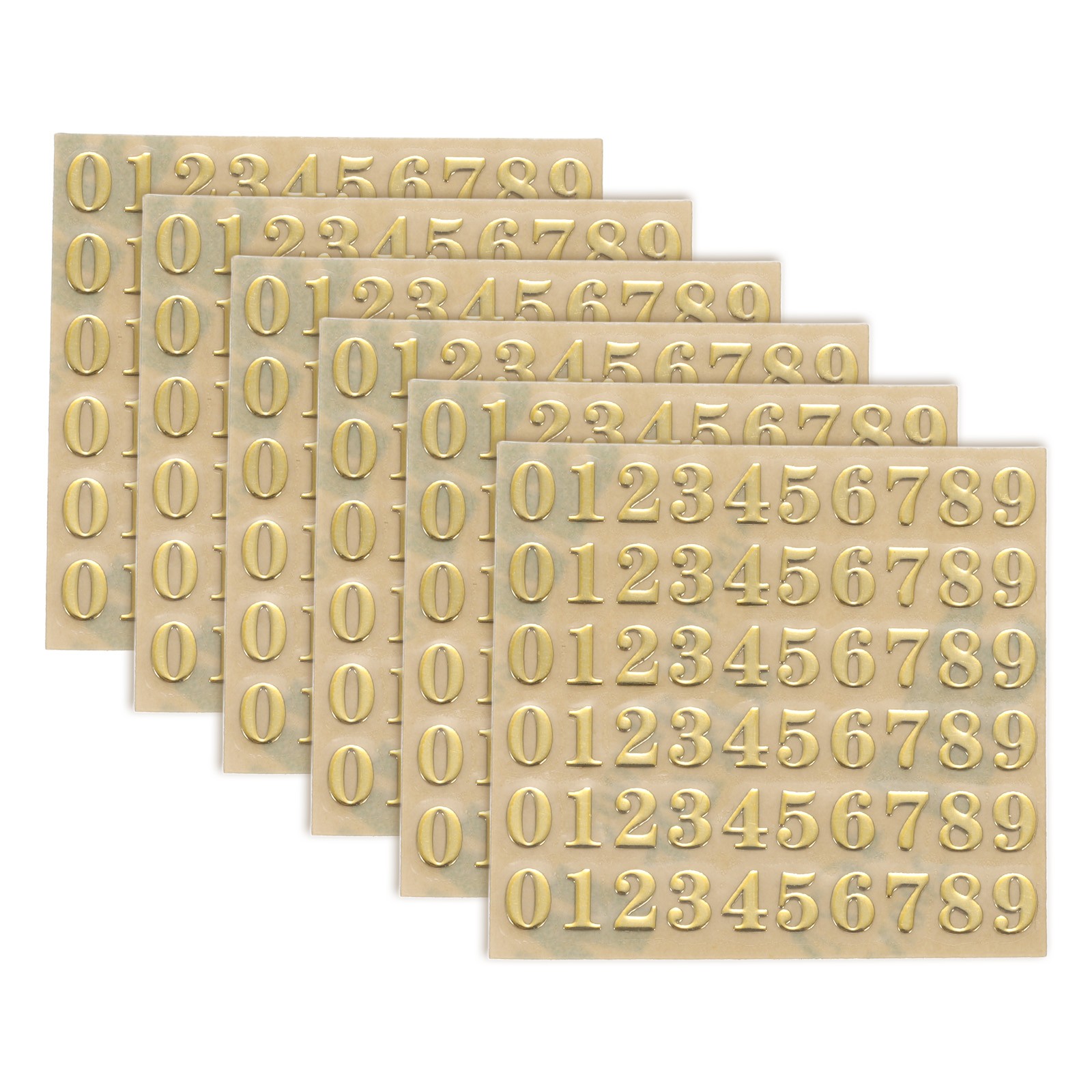 6Sheets Letter Stickers 0.35" Letter Stickers Alphabet Stickers(Gold Uppercase)