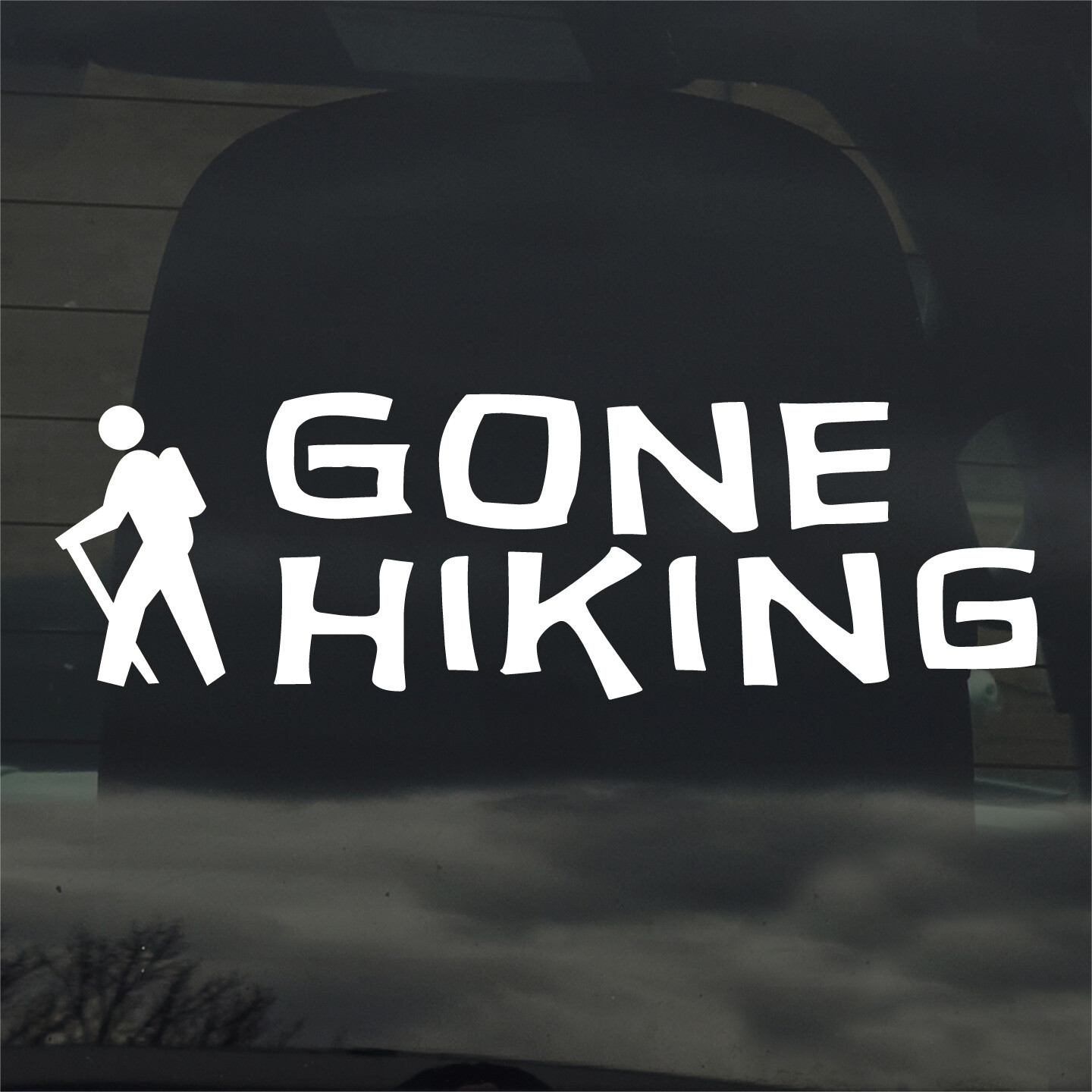 Gone Hiking Sticker Decal Mountain Nature Outdoors Car Window Laptop