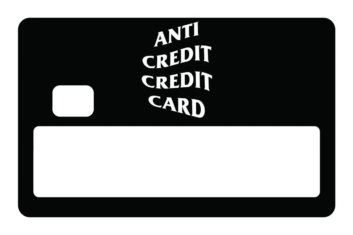 Anti Credit Debt Humor Novelty Card Skin 4 Pack Financial Meme Funny Decal