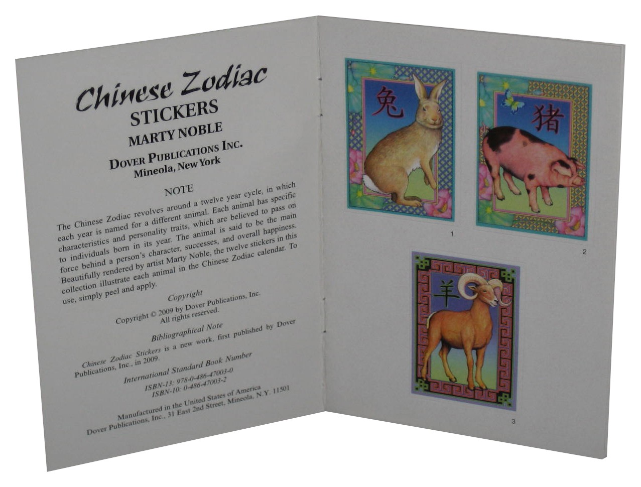 Chinese Zodiac Stickers Dover Little Sticker Book