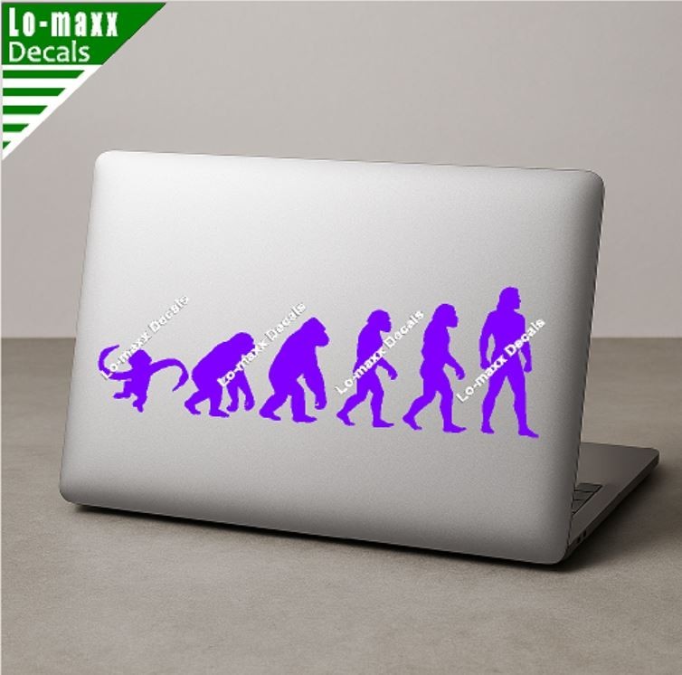 Evolution Of Barrel Of Monkeys Funny Ape To Man Vinyl Decal Sticker Art