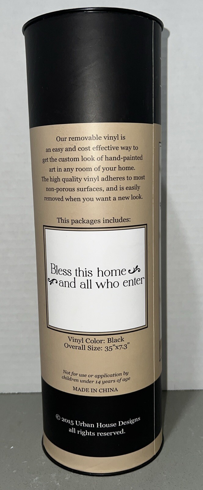 Urban House Design Vinyl Wall Art “Bless This Home And All Who Enter” 35” X 7.3”