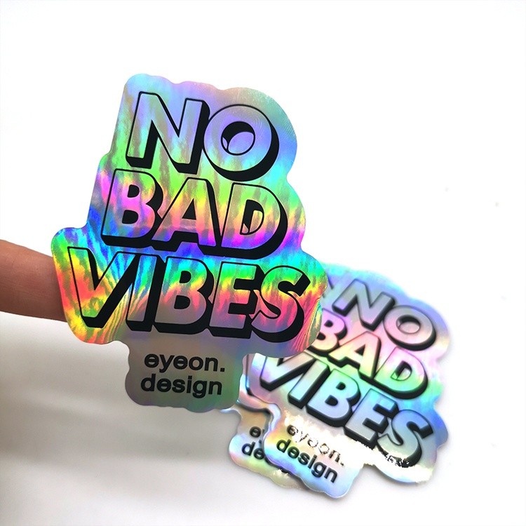 Custom 2 Inch Holographic Die Cut Vinyl Stickers 50 Pack for Laptop Gear