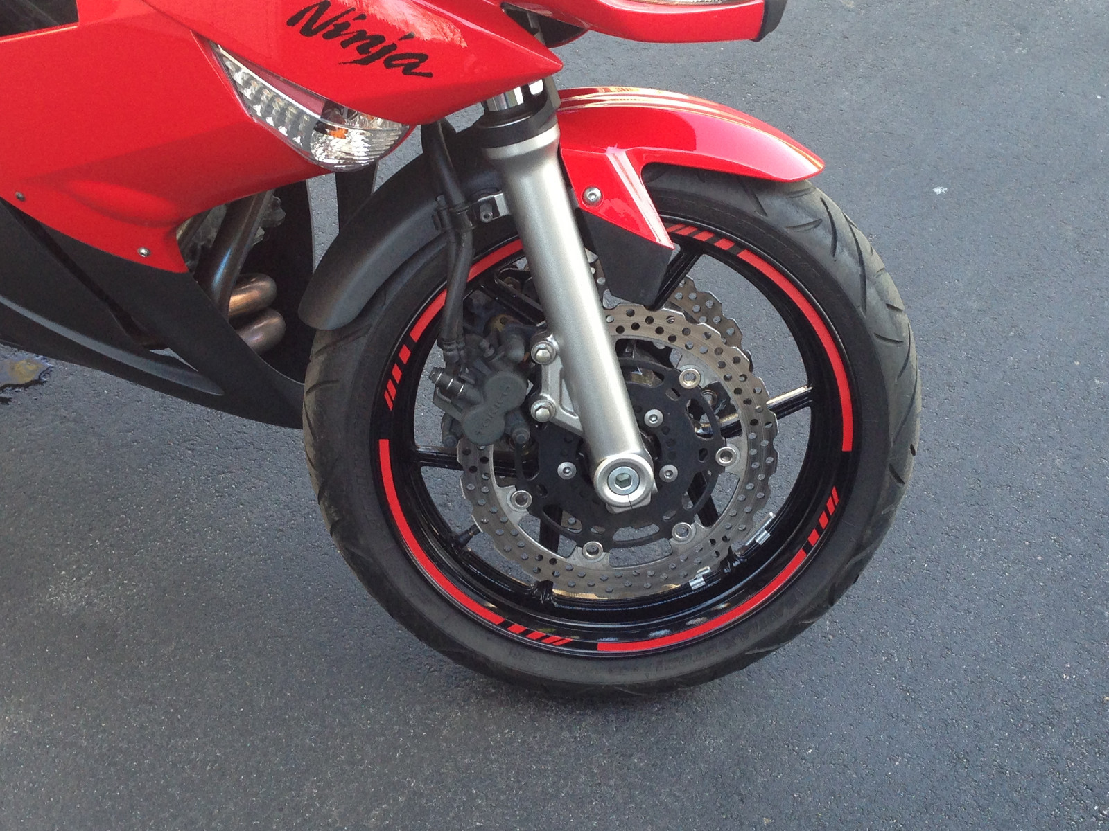 CUSTOM MOTORCYCLE BIKE CAR RIM STRIPE WHEEL DECAL TAPE STICKER 17 INCH FULL SET