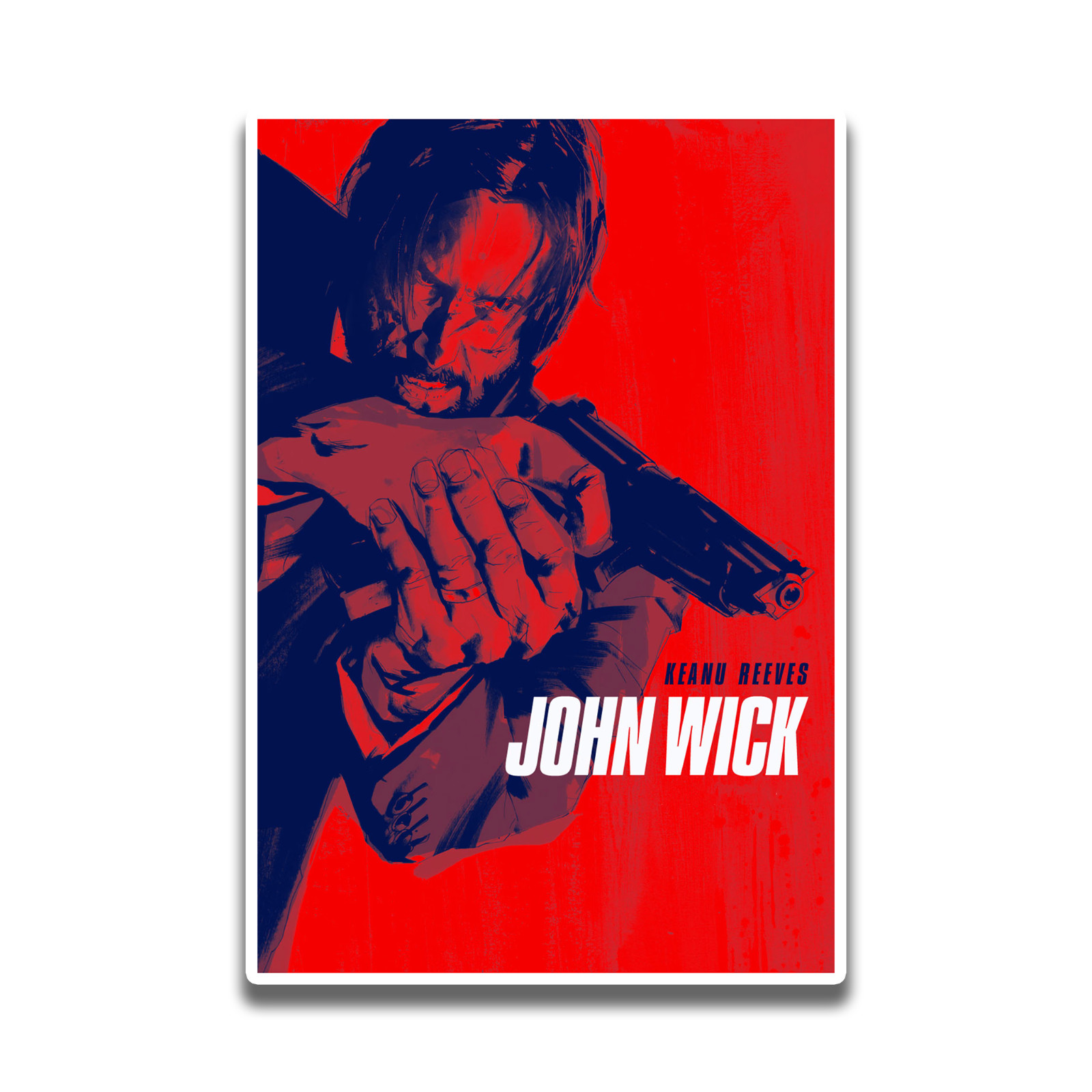 John Wick Sticker 3 Inch Vinyl Decal Waterproof Indoor/Outdoor