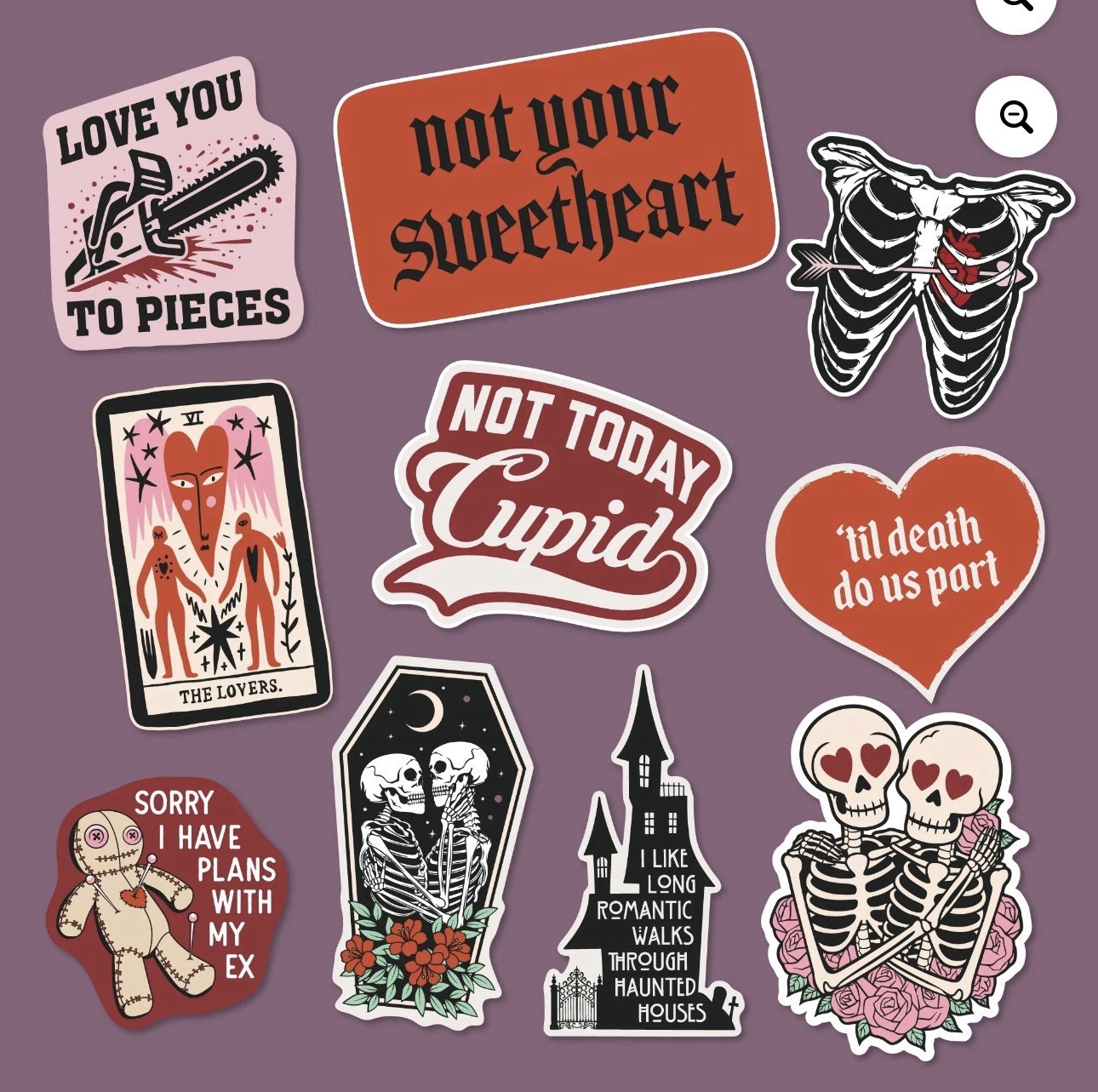 Crazy Dog TShirts Funny Valentine Vinyl Stickers Multicolor Humor Love Skeletons