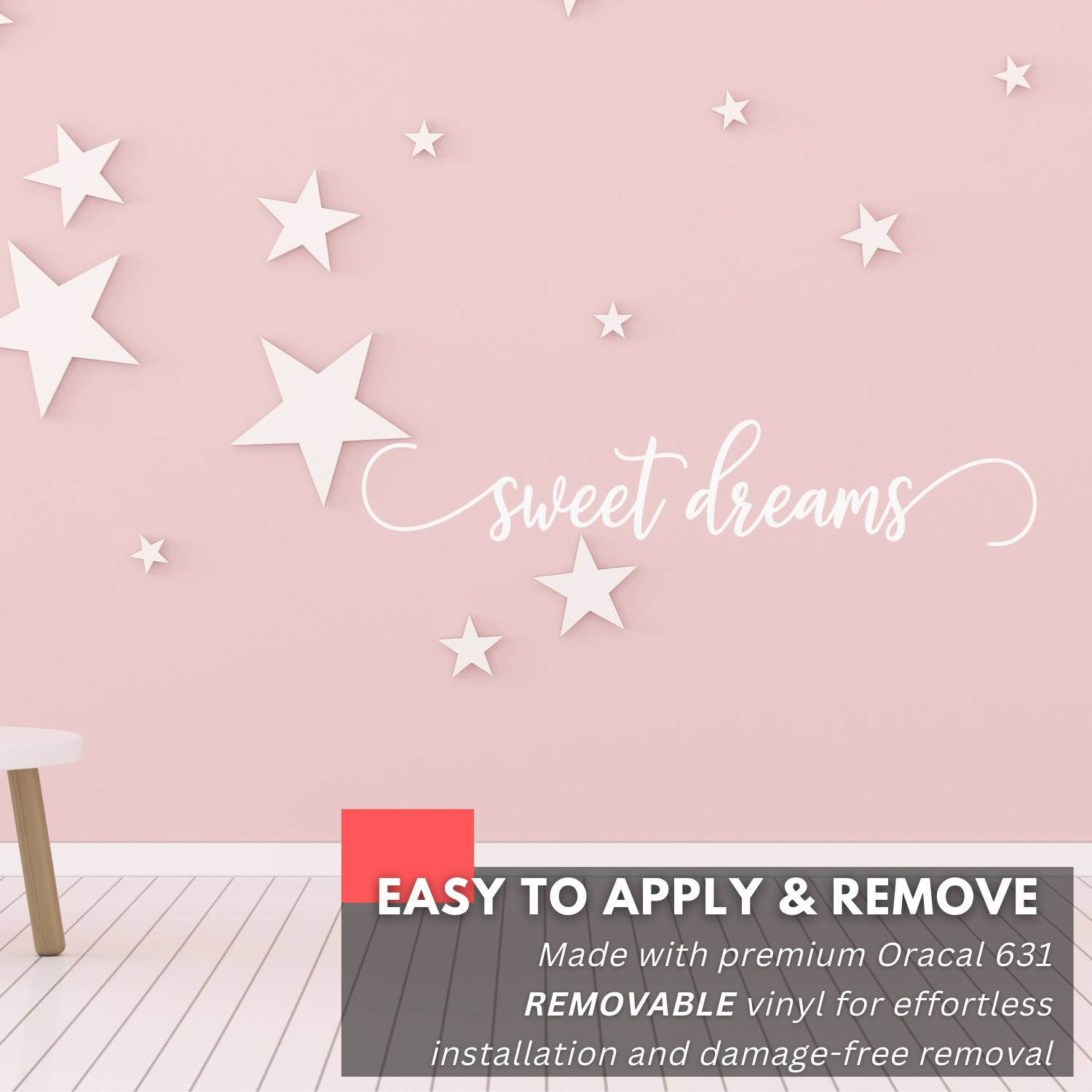 Inspirational Wall Decal Quote – Sweet Dreams – Bedroom Decor for Kids or Adults