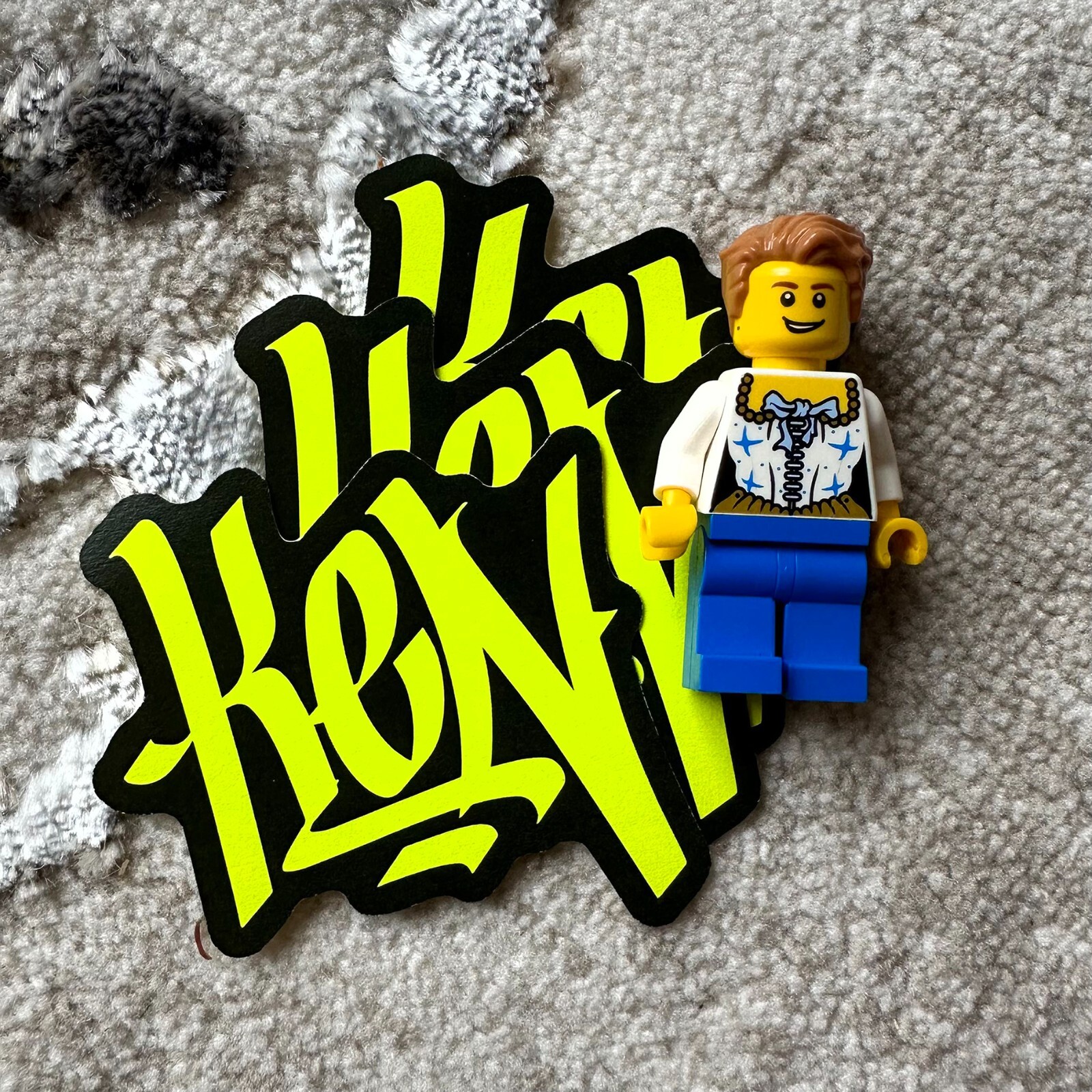 Neon Name Sticker Pack : KEN | for school or Office | graffiti | Calligraphy