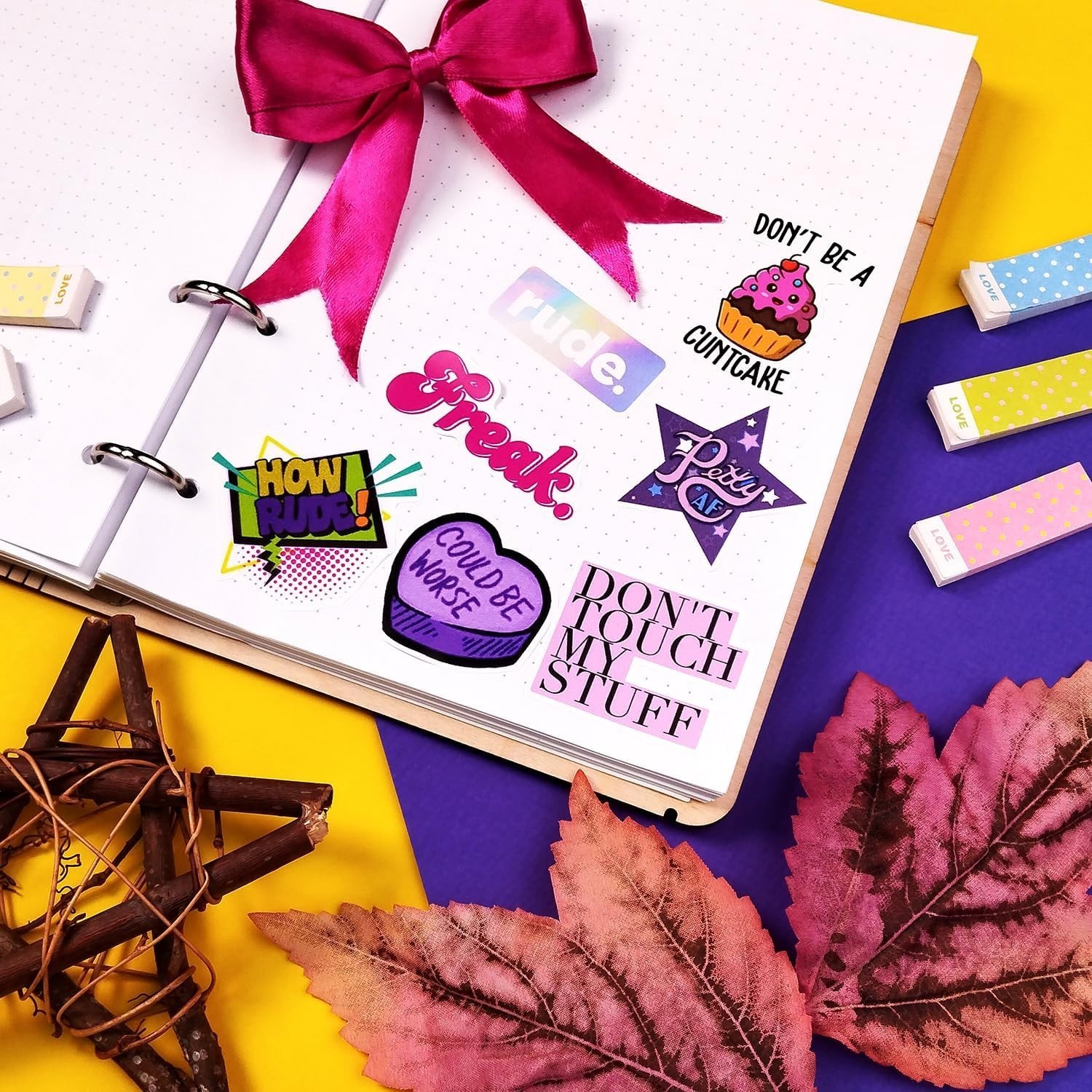 Crude Humor Sticker Set: 100 High-Quality Vinyl Stickers for Personalizing