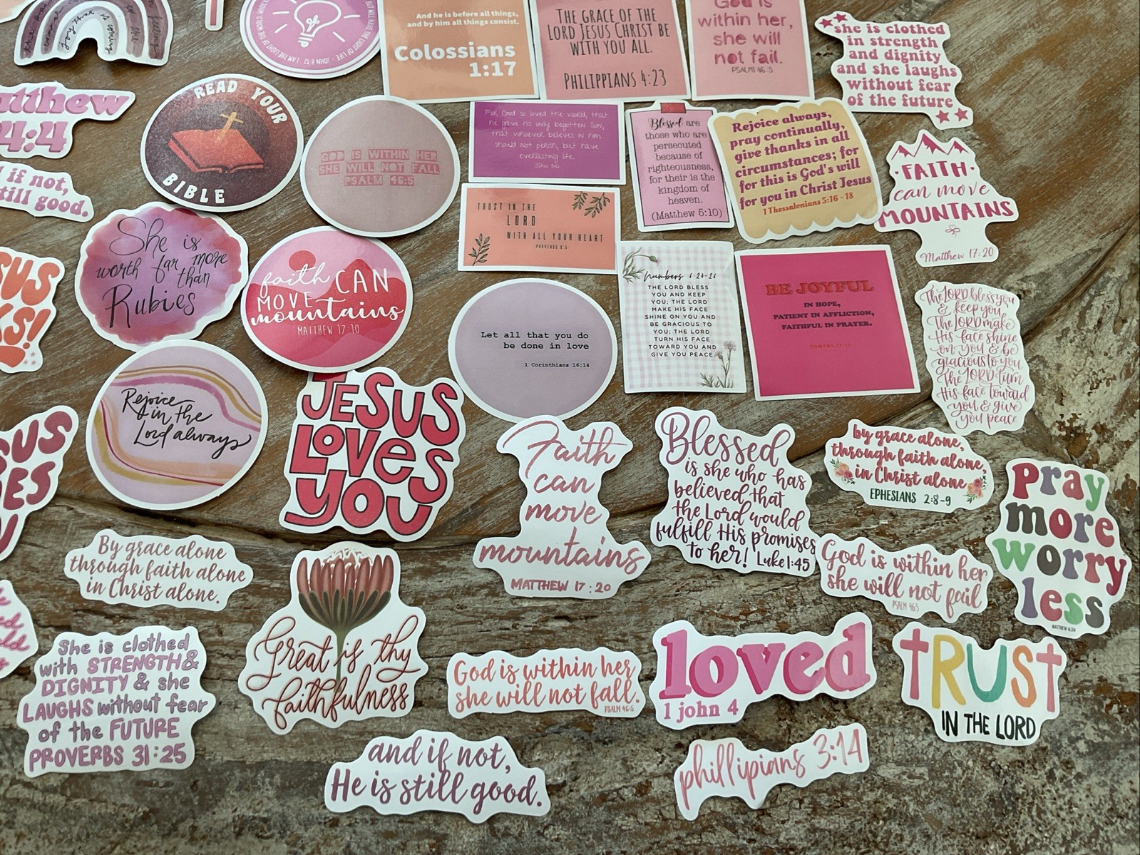 God Lord Jesus Christ Vinyl Stickers Cross Cute 10 Random Stickers Christian!!!!