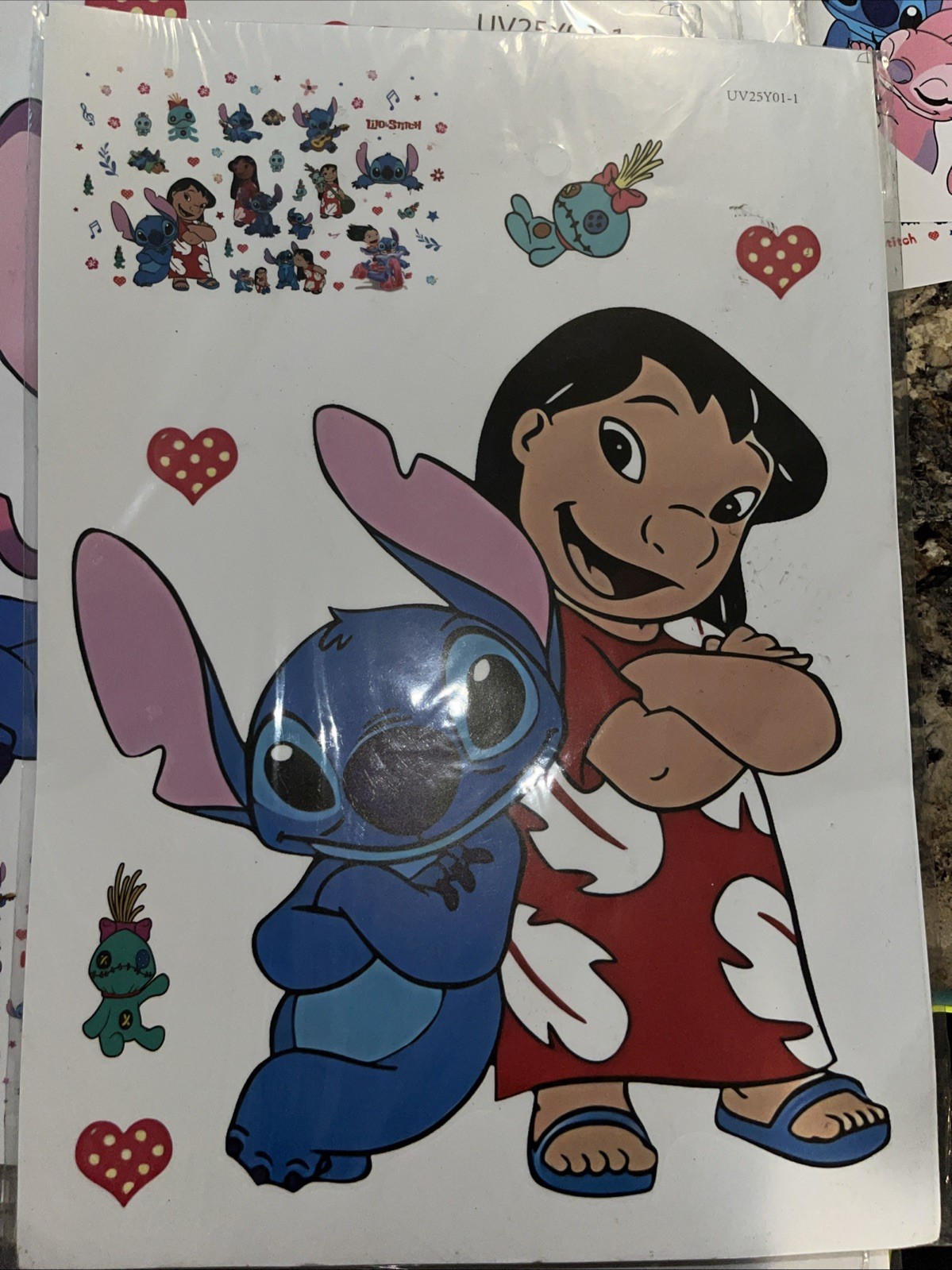 Jumbo Wall Stickers Disney Lilo & Stitch 1”-12” Wall Decor Kids Room Big Peel N