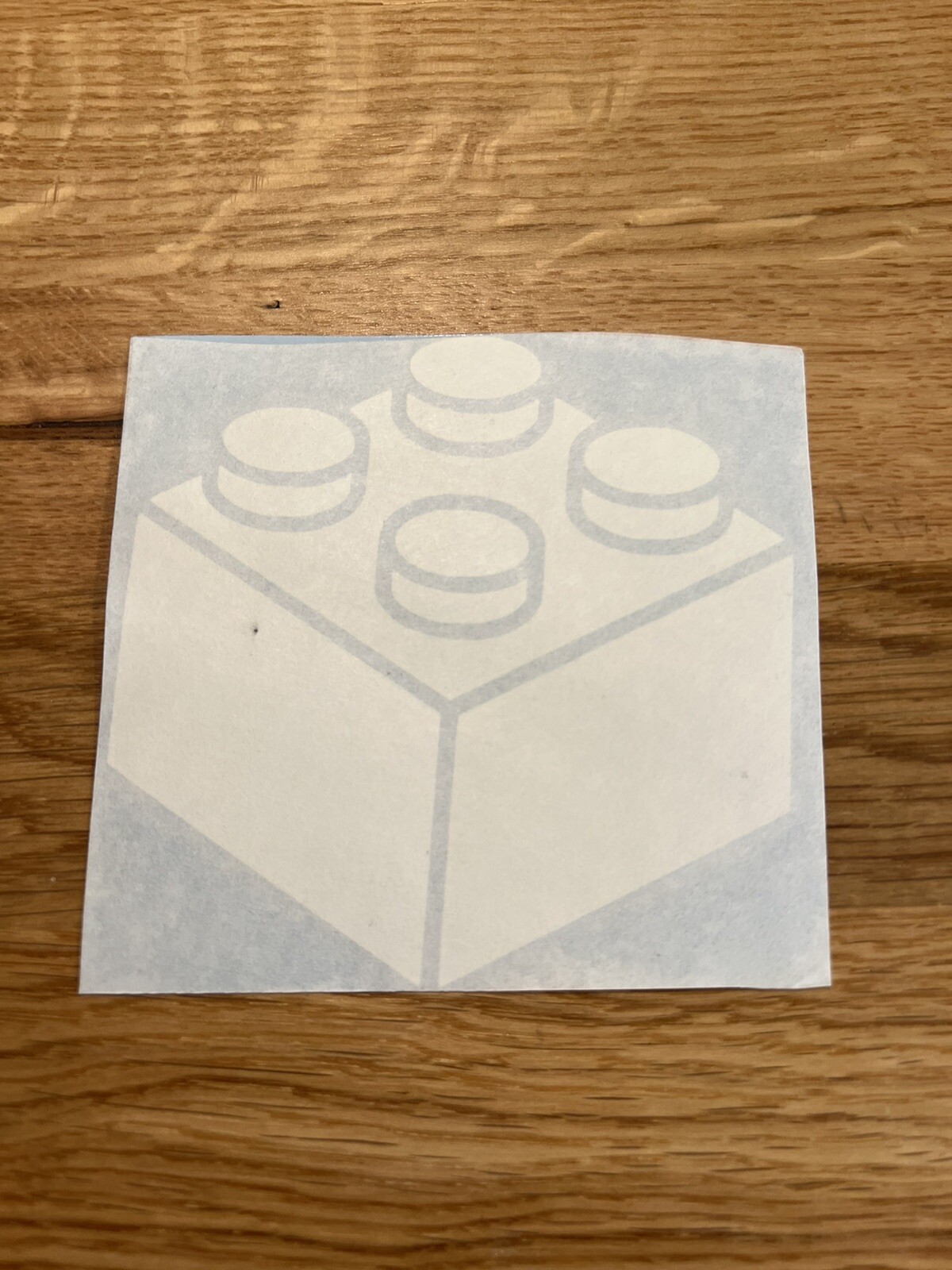 LEGO Brick Decal Window Sticker, white/black 4"x4"