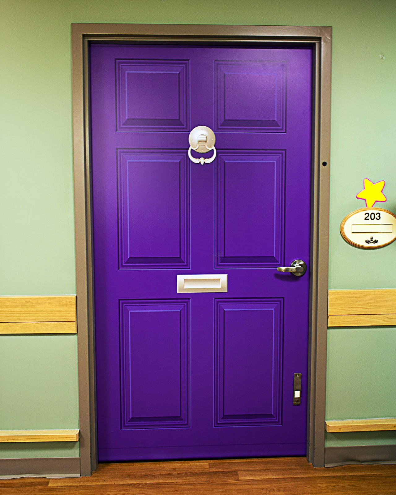 Dementia Friendly Door Mural | Custom Size & Color | Seamless 1-Piece Wrap