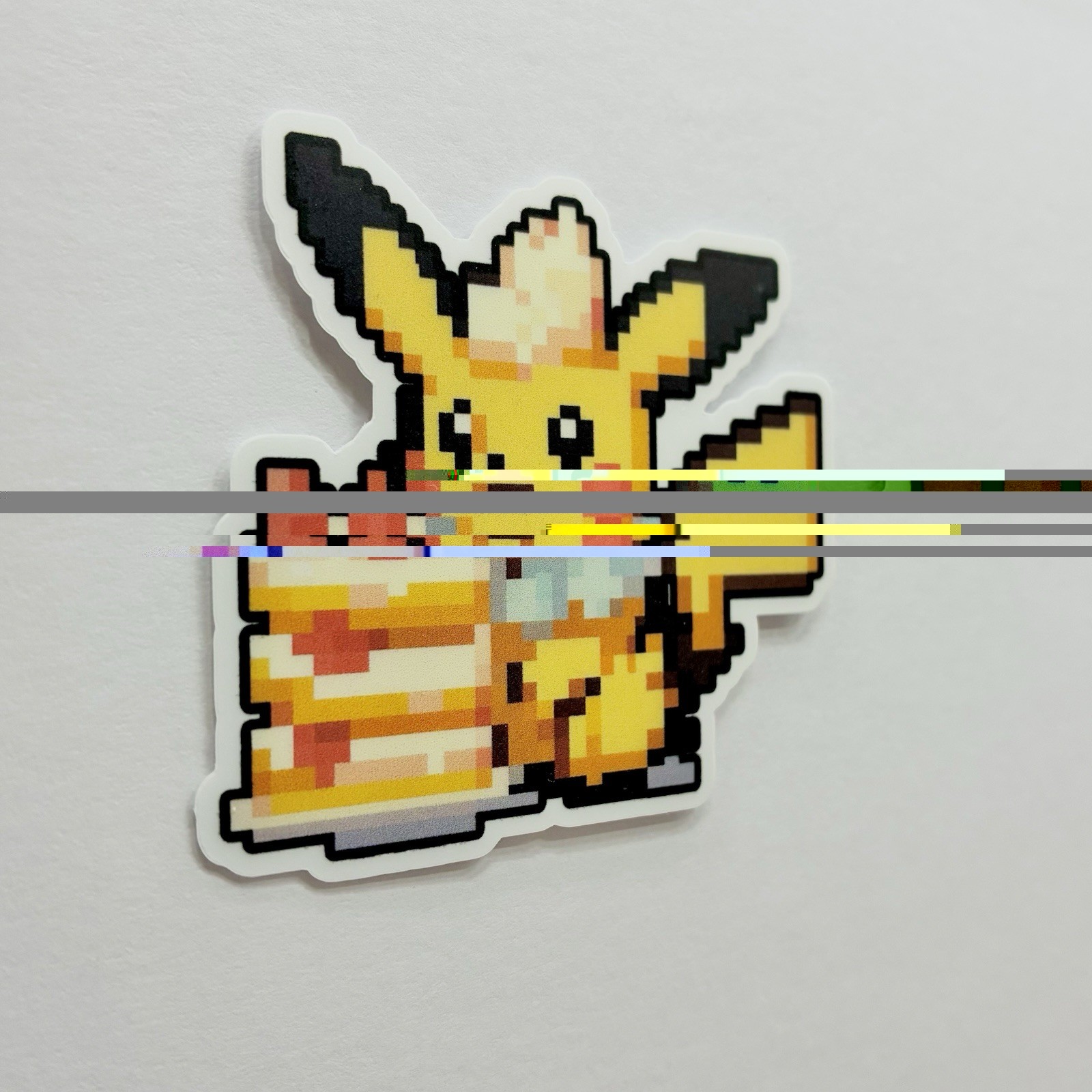 Pokemon Pikachu Sticker 2.5 inch Pixel Art Printed On Sticker Matte Vinyl New