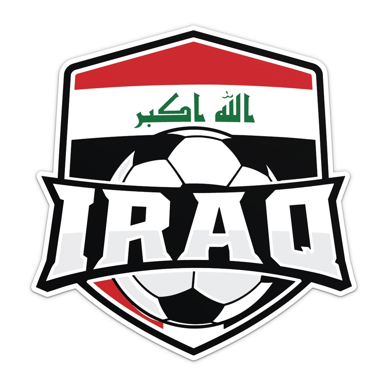 Iraq Flag Soccer National Football Team Sticker Car Bumper Vinyl Decal