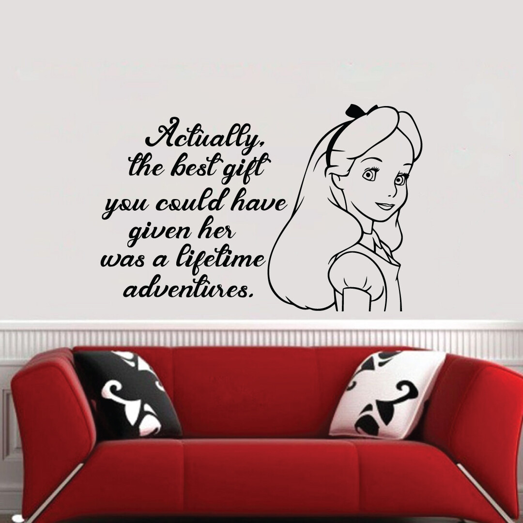 Lifetime Alice in Wonderland Disney Vinyl Wall Art Sticker Home Kids Room Decals