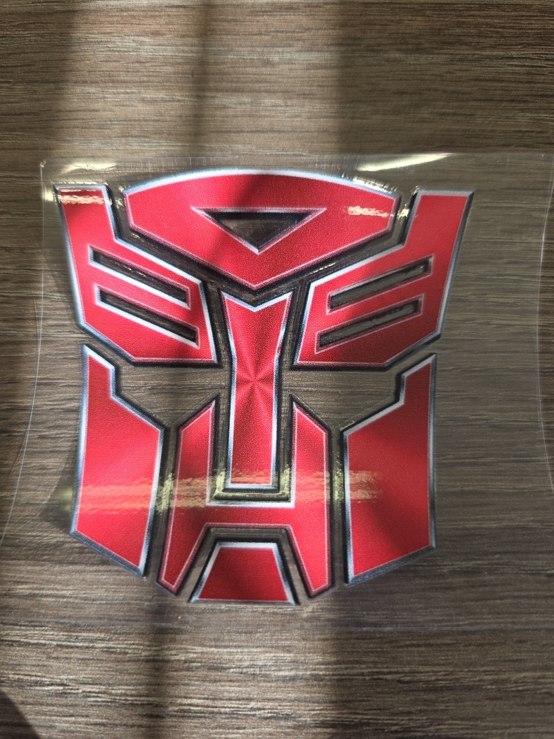 Transformer Autobots Raised UV DTF Decal Made In USA Waterproof