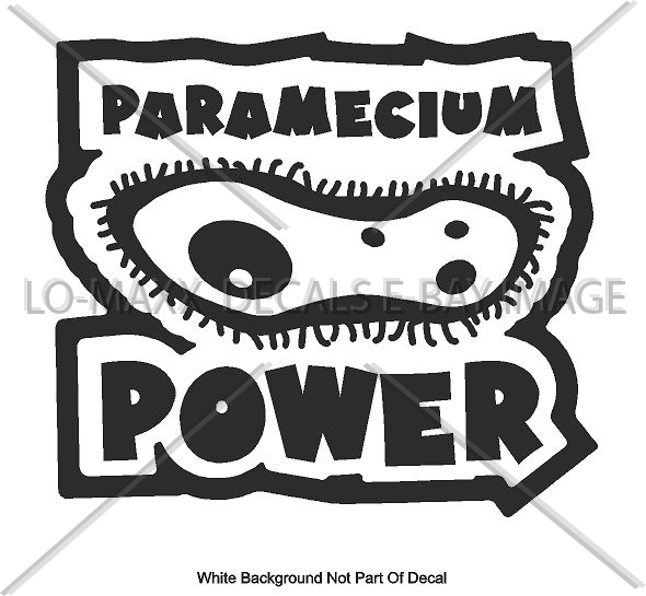Paramecium Power One Celled Organism Art One Of A Kind Die-Cut Vinyl Decal