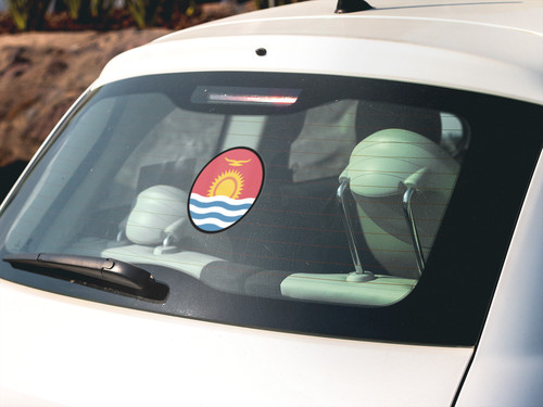 Kiribati Flag Circle Sticker Decal