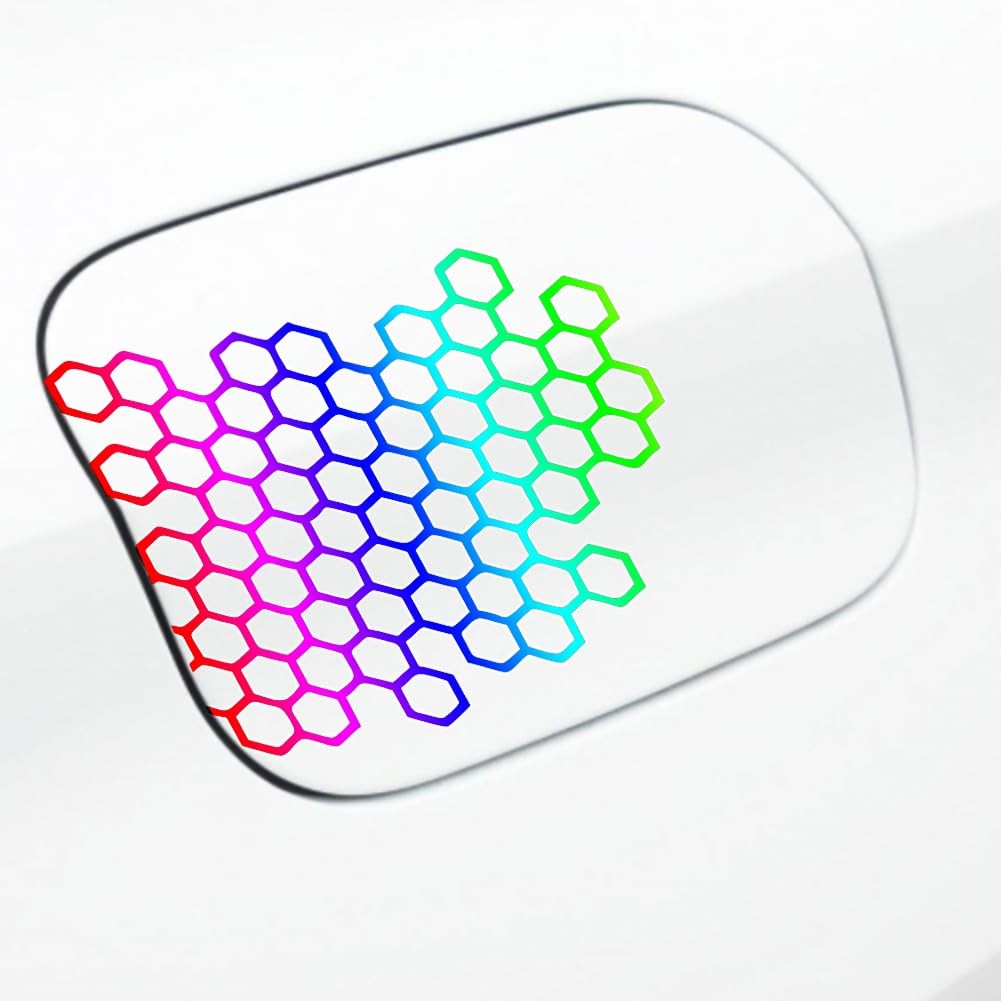 Honeycomb Hexagon Car Vinyl Decal Sticker for Door Body Decoration 6×5"