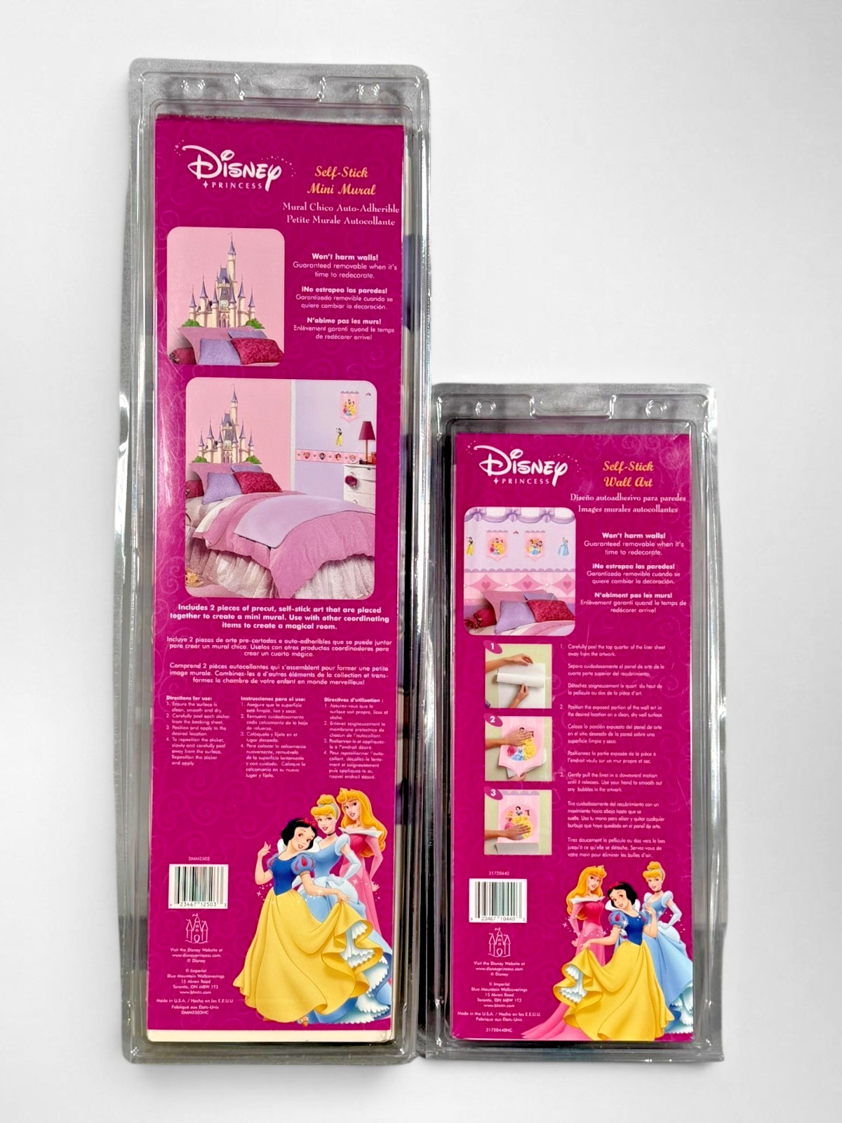Disney Princess Wall Decal Lot Castle Mural & Wall Art NIP Imperial USA
