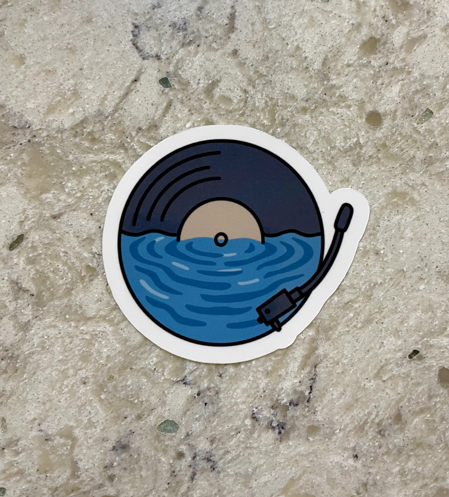 Vinyl Water Ripple Sticker l Gloss or Holographic Laminate l Waterproof Decal