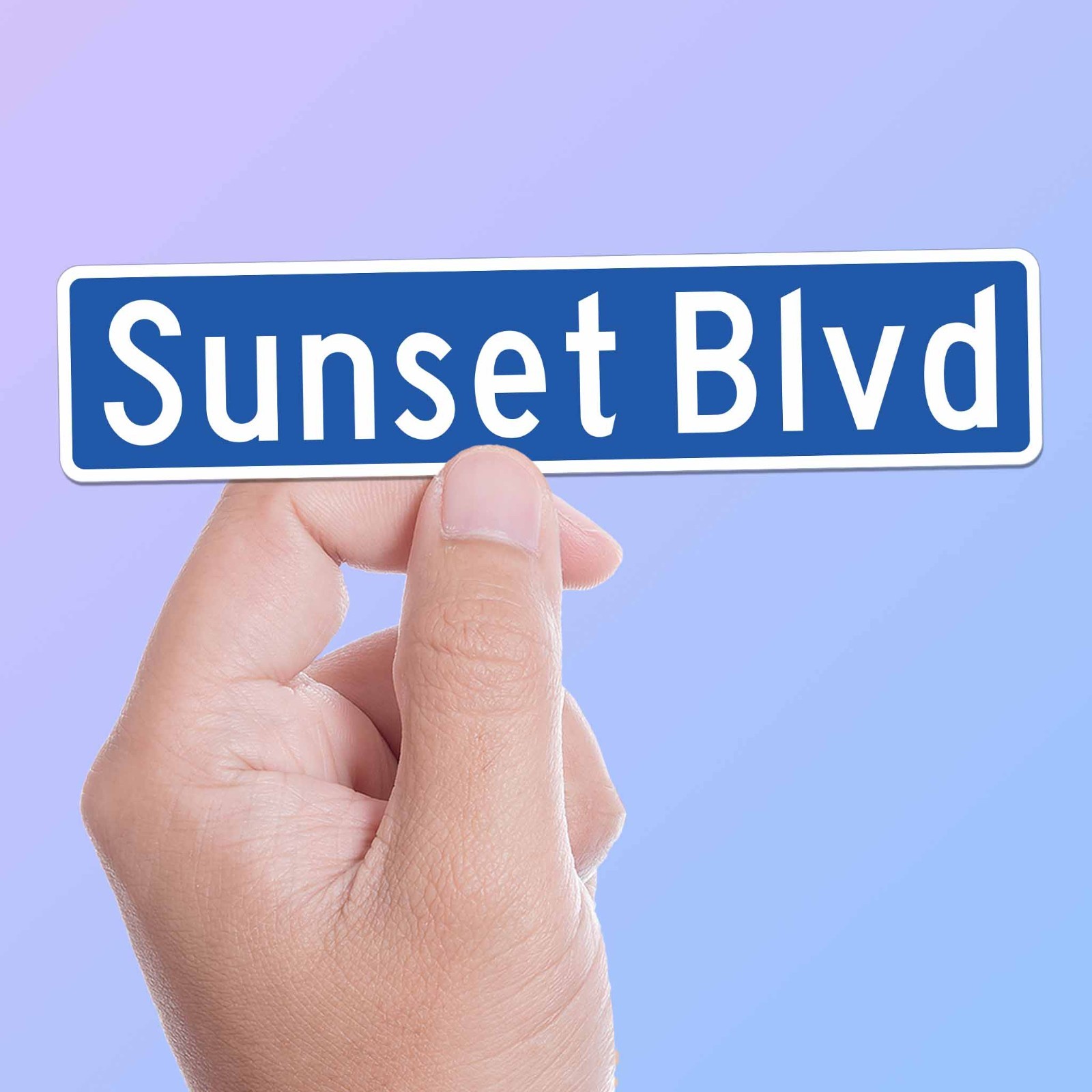 Sunset Blvd Los Angeles Street Sign Sticker – Southern California LA Decal