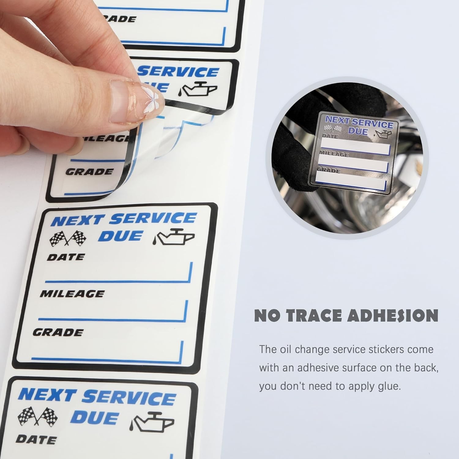 300PCS Car Oil Change Stickers for Windshield, Next Service Due Sticker,2"x2"