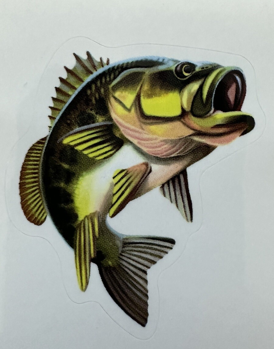 JUMPING BASS ~ Small Vinyl Sticker – (1.75in x 1.5in)