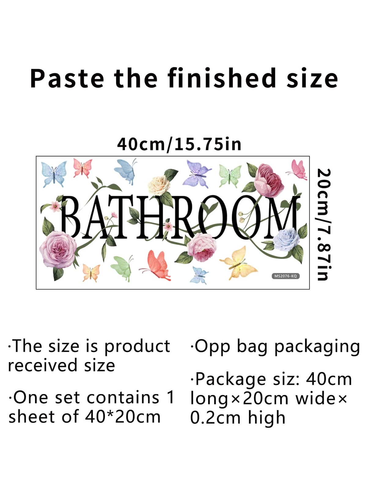 Bathroom Wall Sticker Removable DIY Wall Art Decor Decals Murals for Home